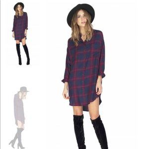 Plaid long sleeve button up dress ❤️